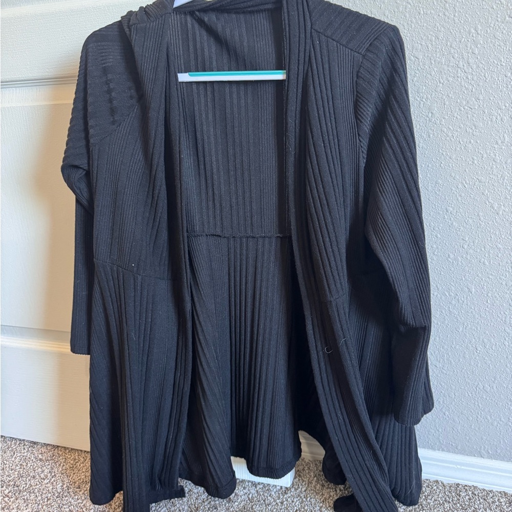 Black Ribbed Women's Sweater